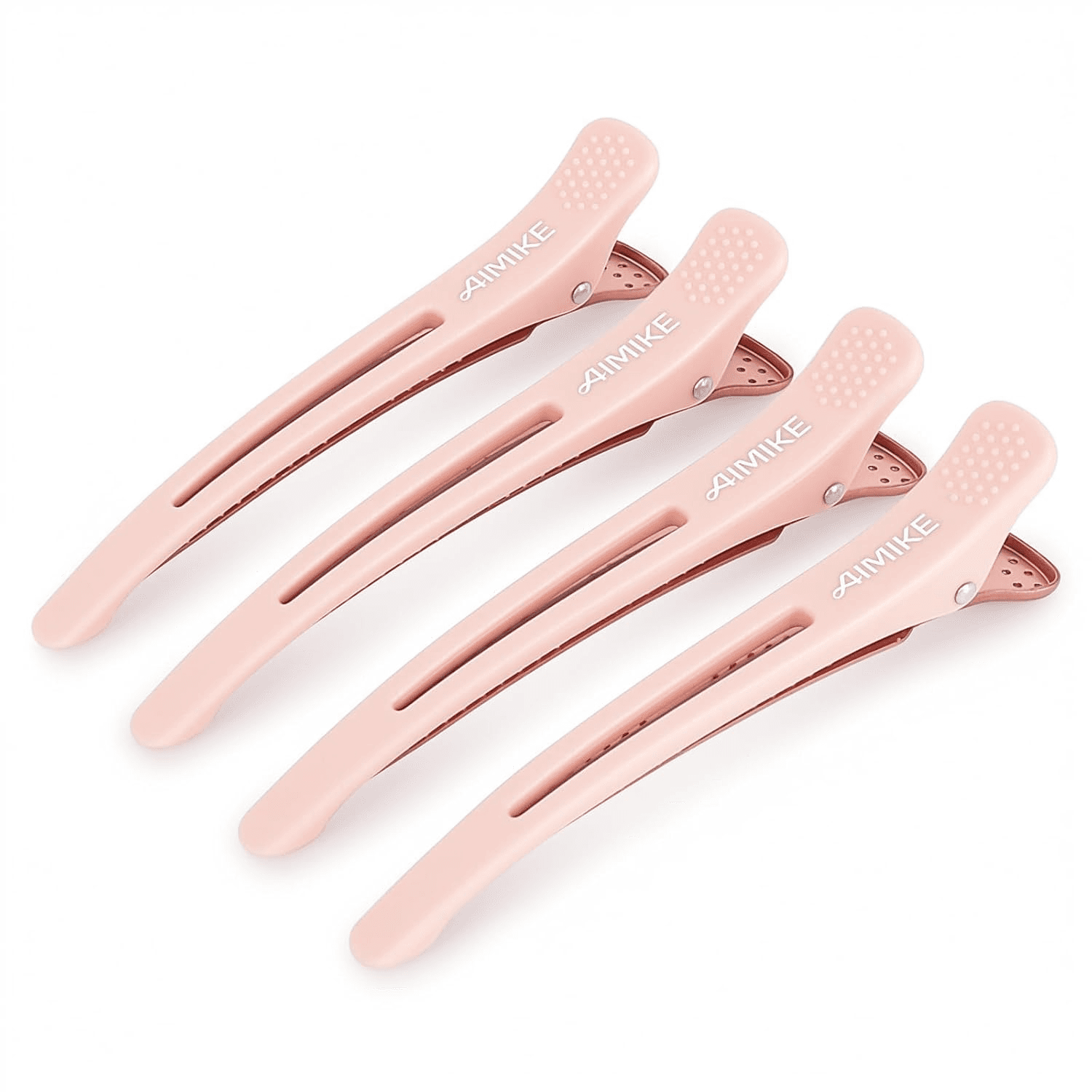 Pink Hair Clips for Styling, No Crease Sectioning Clips, 4 Pack