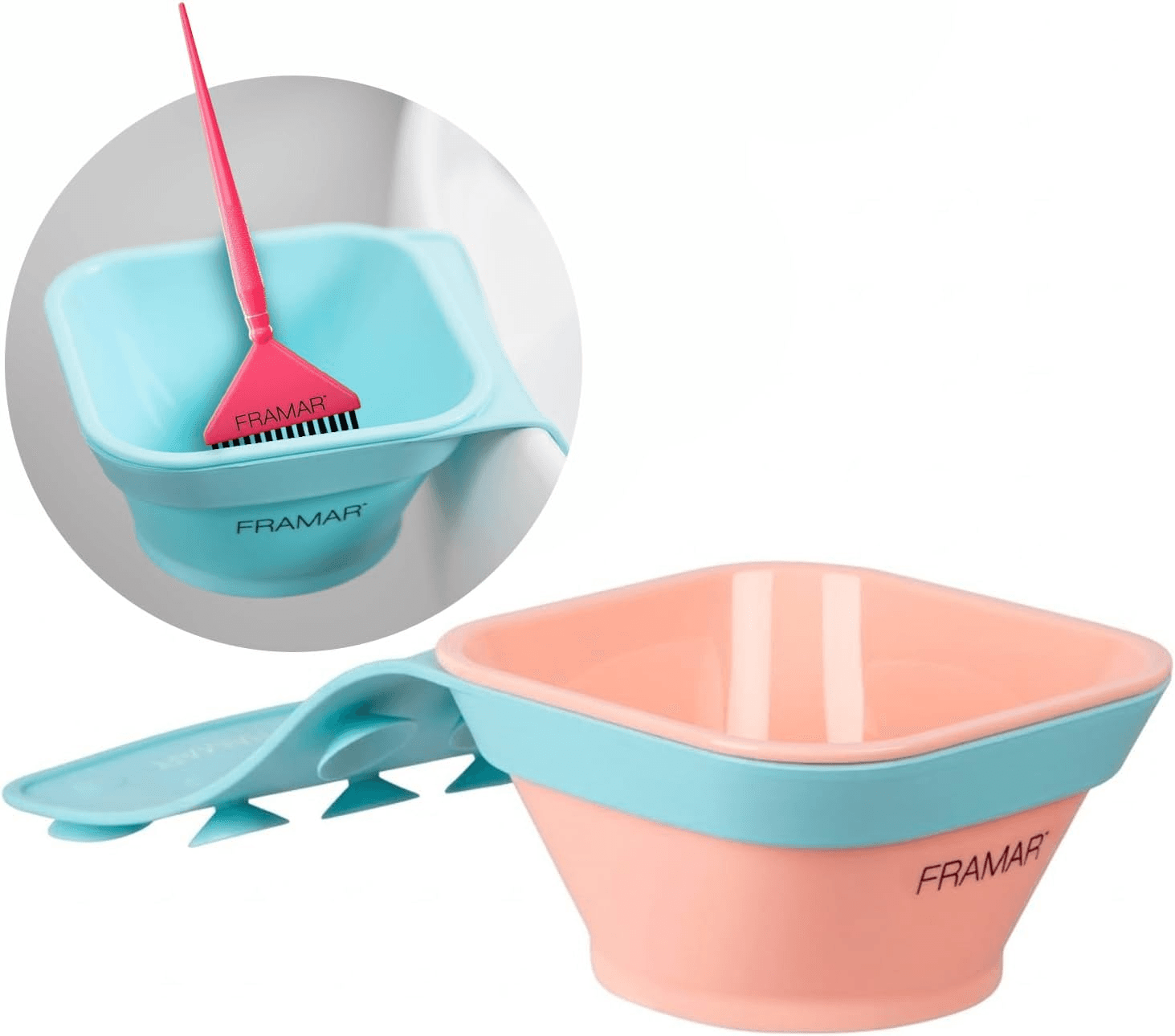 Framar Toning Tub Hair Dye Bowl, Hair Color Bowls for Hairstylist – 2Pc