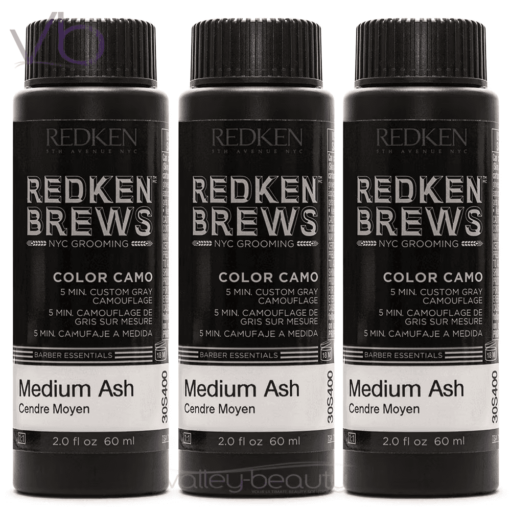 Redken Brews for Men 5 Minute Color Camo, Medium Ash (3X60Ml)