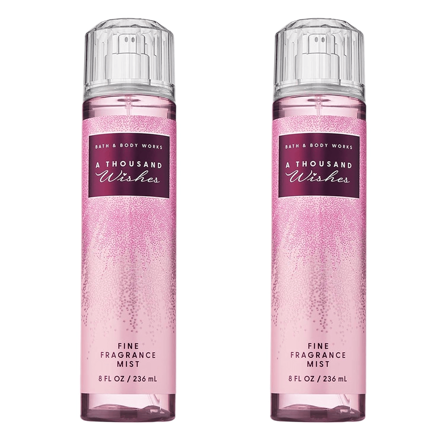 a Thousand Wishes Fine Fragrance Mist, Body Spray & Perfume for Women, Long-Lasting Personal Fragrance, Sparkling Prosecco & Peony Scent, 8 Fl Oz – 2 Pack