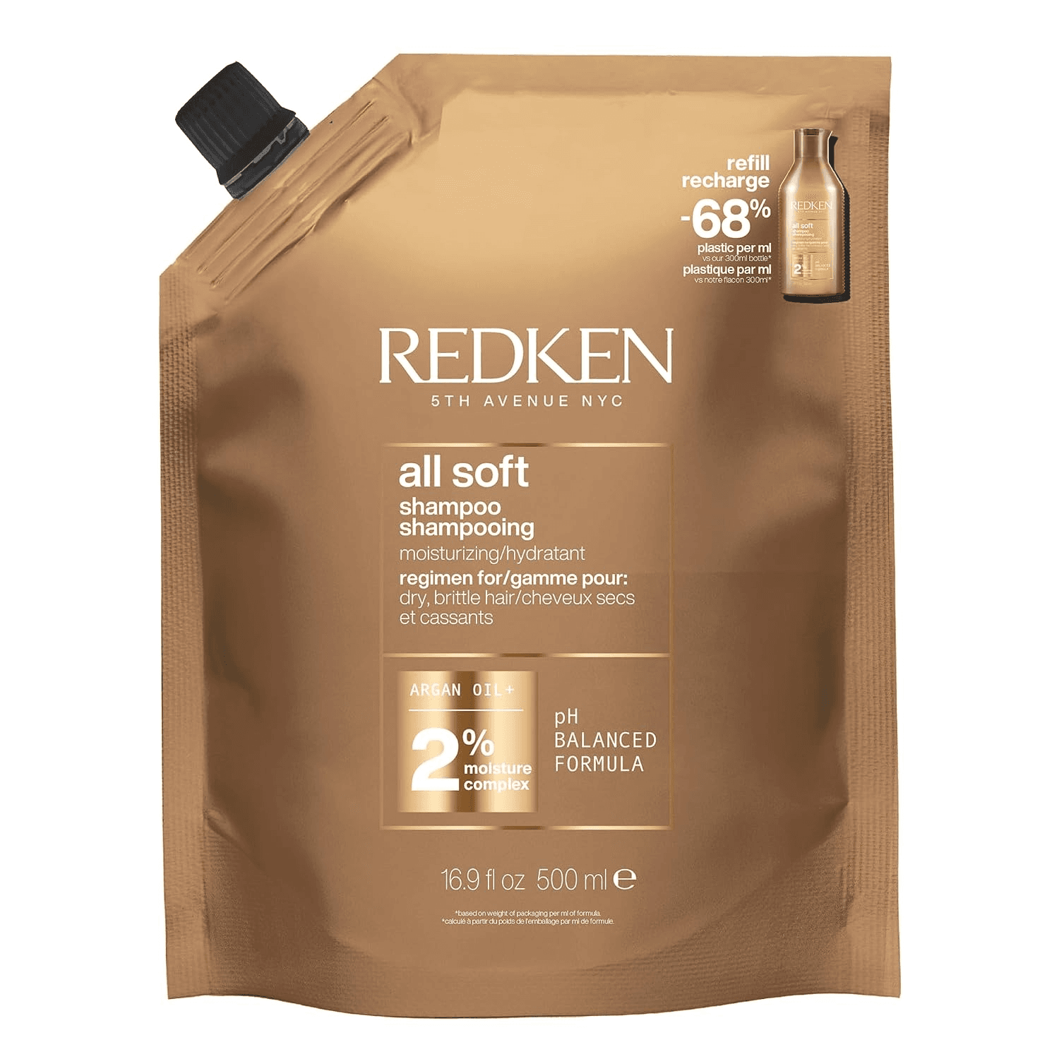 Redken All Soft Shampoo – for Dry, Brittle Hair