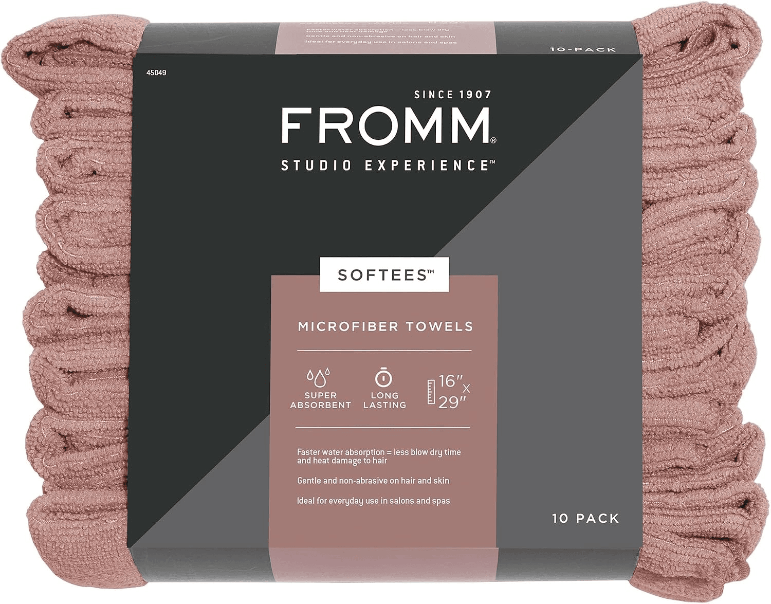 Softees Microfiber Salon Hair Towels for Hairstylists, Barbers, Spa, Gym in Terracotta, 16″ by 29″, 10 Count Perfect Hair Care Towel for Drying Curly, Long, Wavy Hair