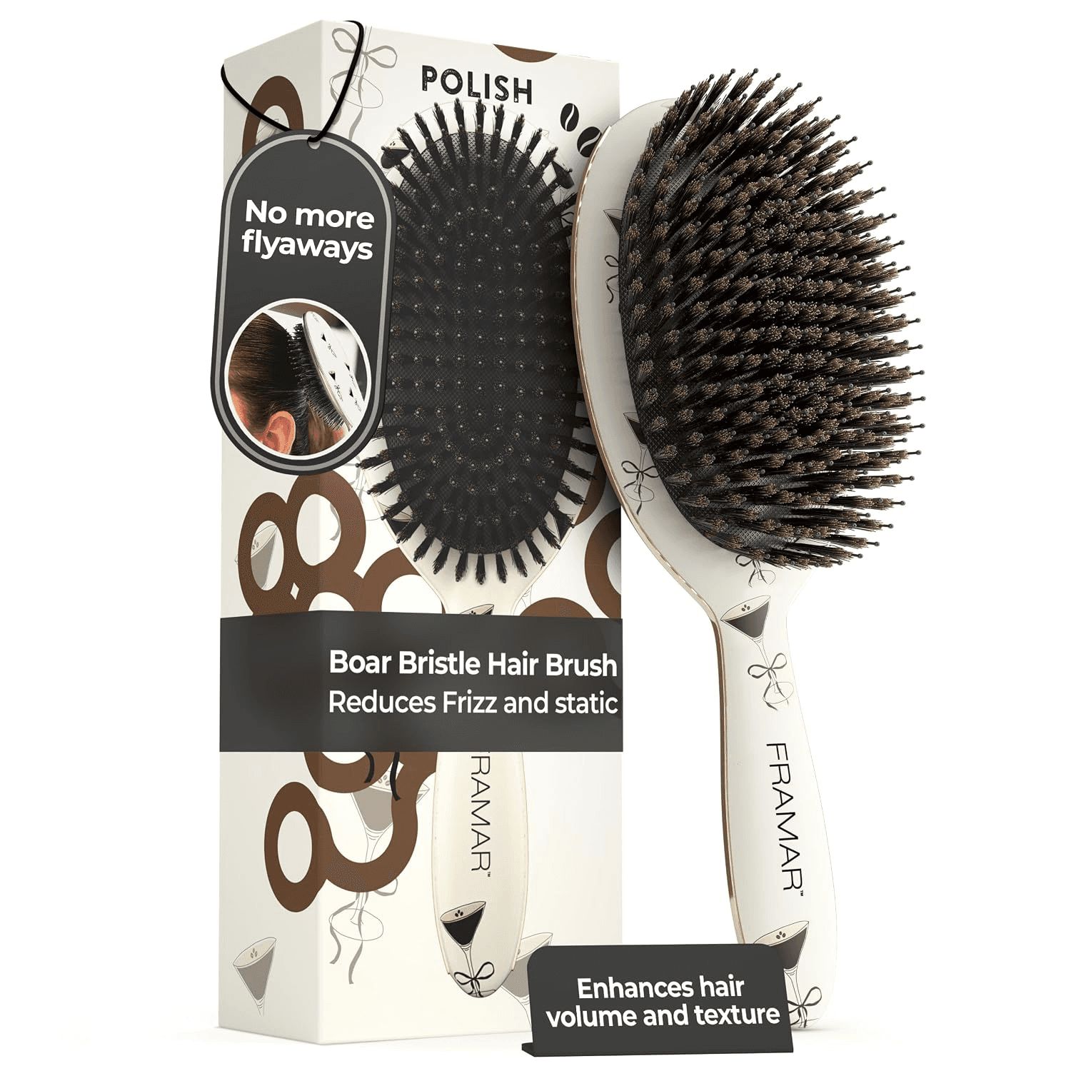 Soft Boar Bristle Hair Brush for Women, Boars Hair Brush for Women