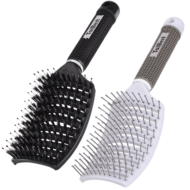 Boar Bristle Hair Brush Set – Wet/Dry Detangler for All Hair Types