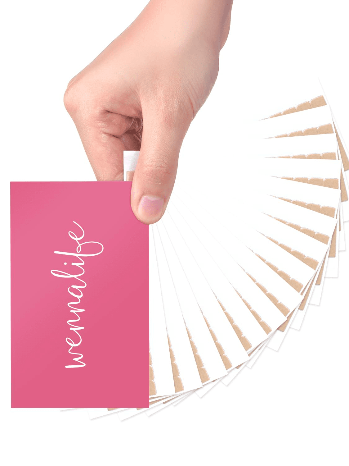 Wennallfe Hair Extension Tape Tabs Clear Double-Sided, 180 Pcs