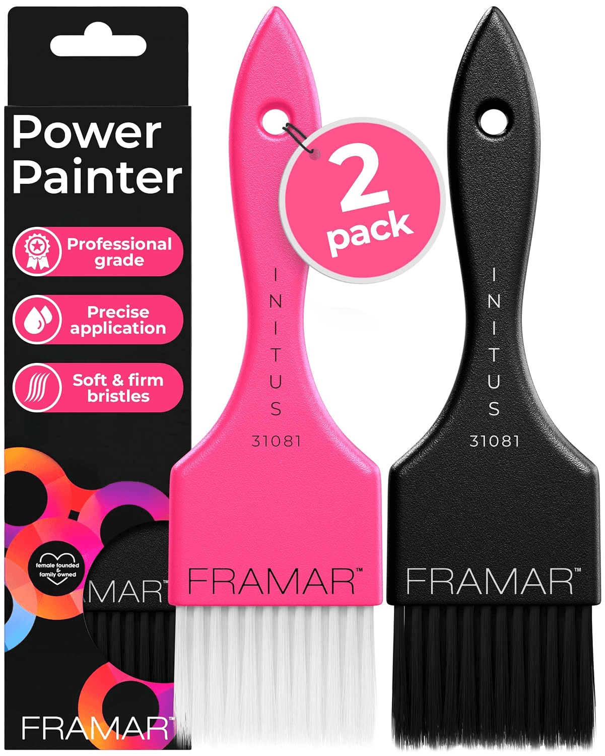 Framar Power Painter Hair Dye Brush, Hair Coloring Brush, Balayage Tools