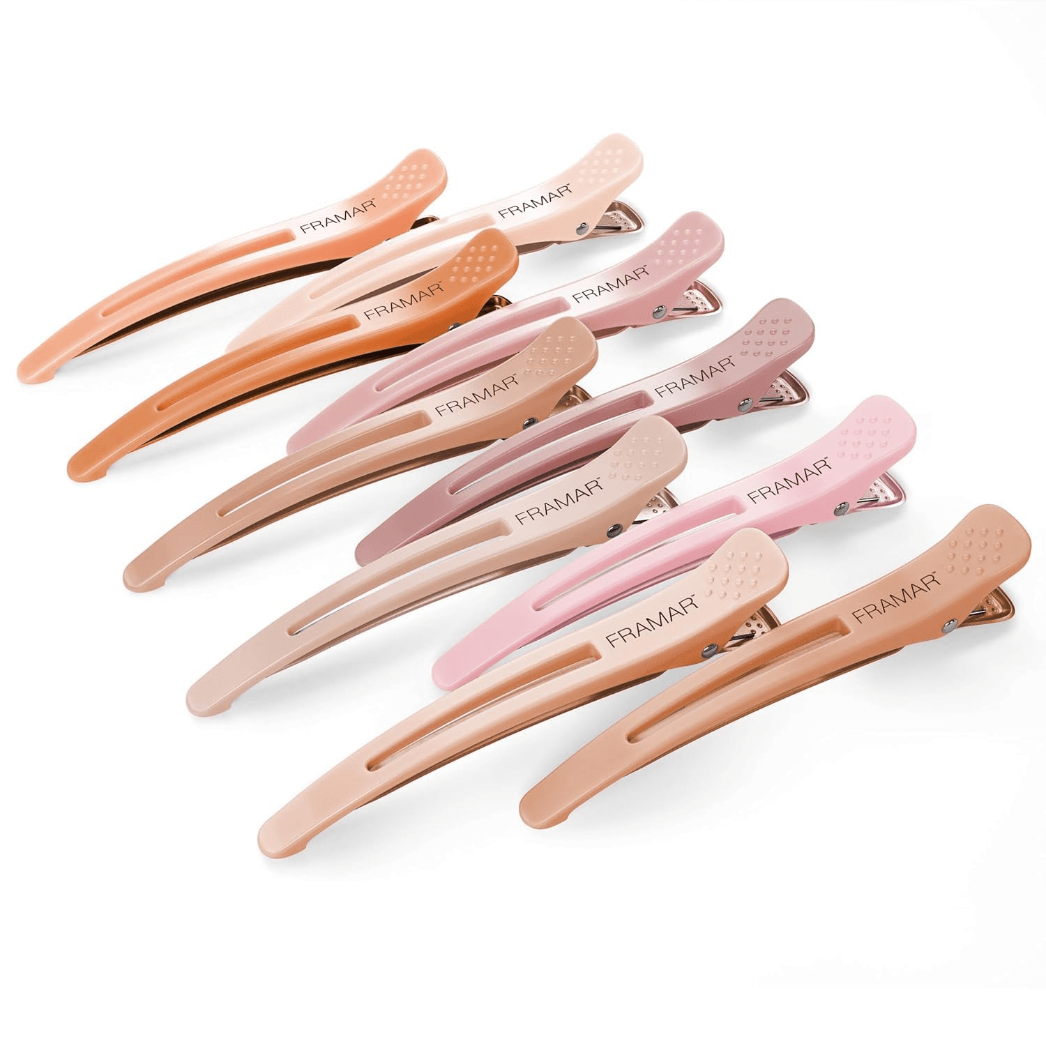 Neutral Creaseless Hair Clips, Hair Styling Clips – 10 Pack