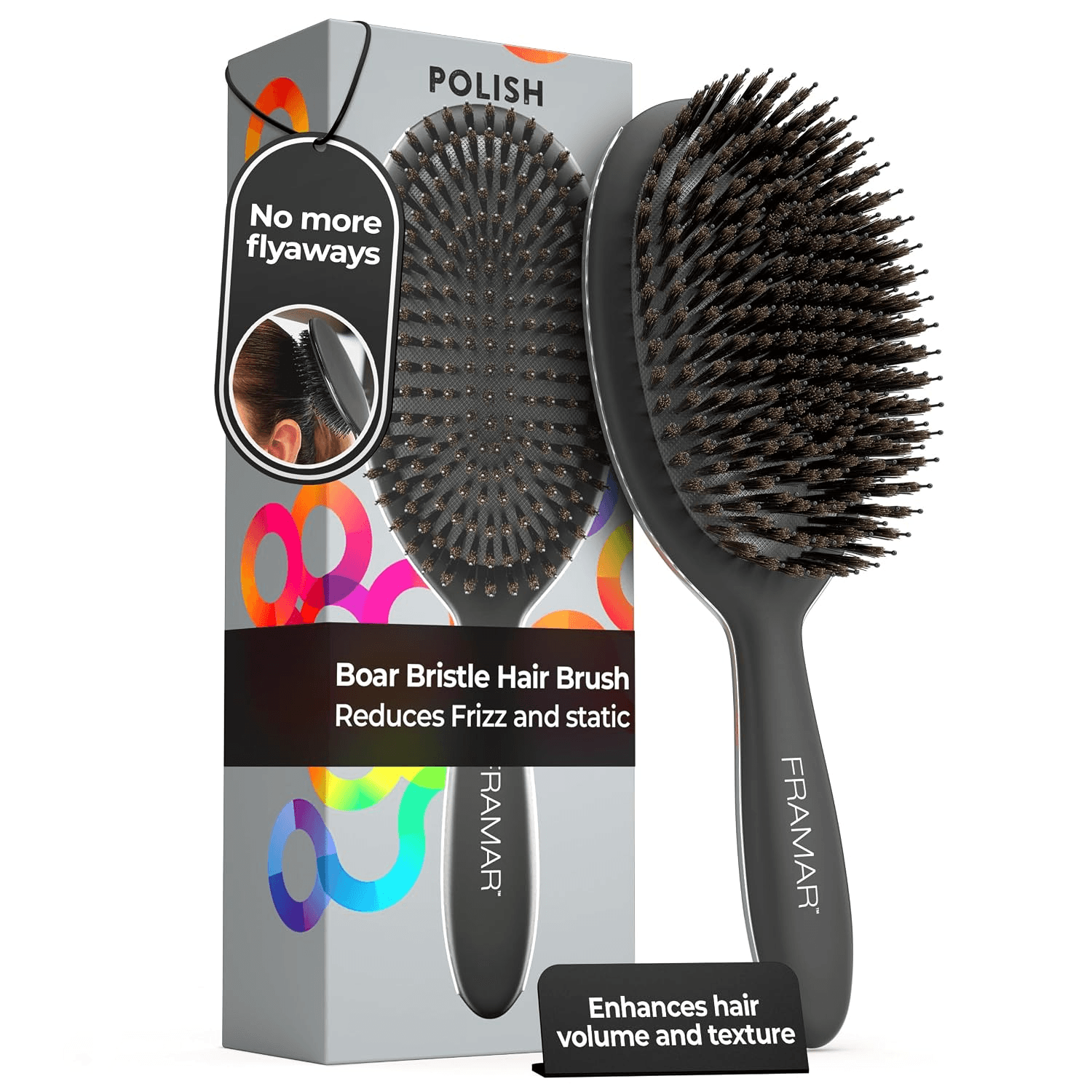 Soft Boar Bristle Hair Brush for Women, Boars Hair Brush for Women